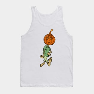 Pumpkin head halloween zombie Tank Top